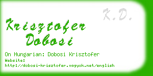 krisztofer dobosi business card